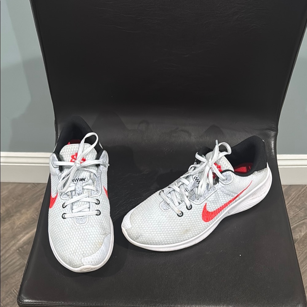 Nike Kids' White & Red Athletic Shoes